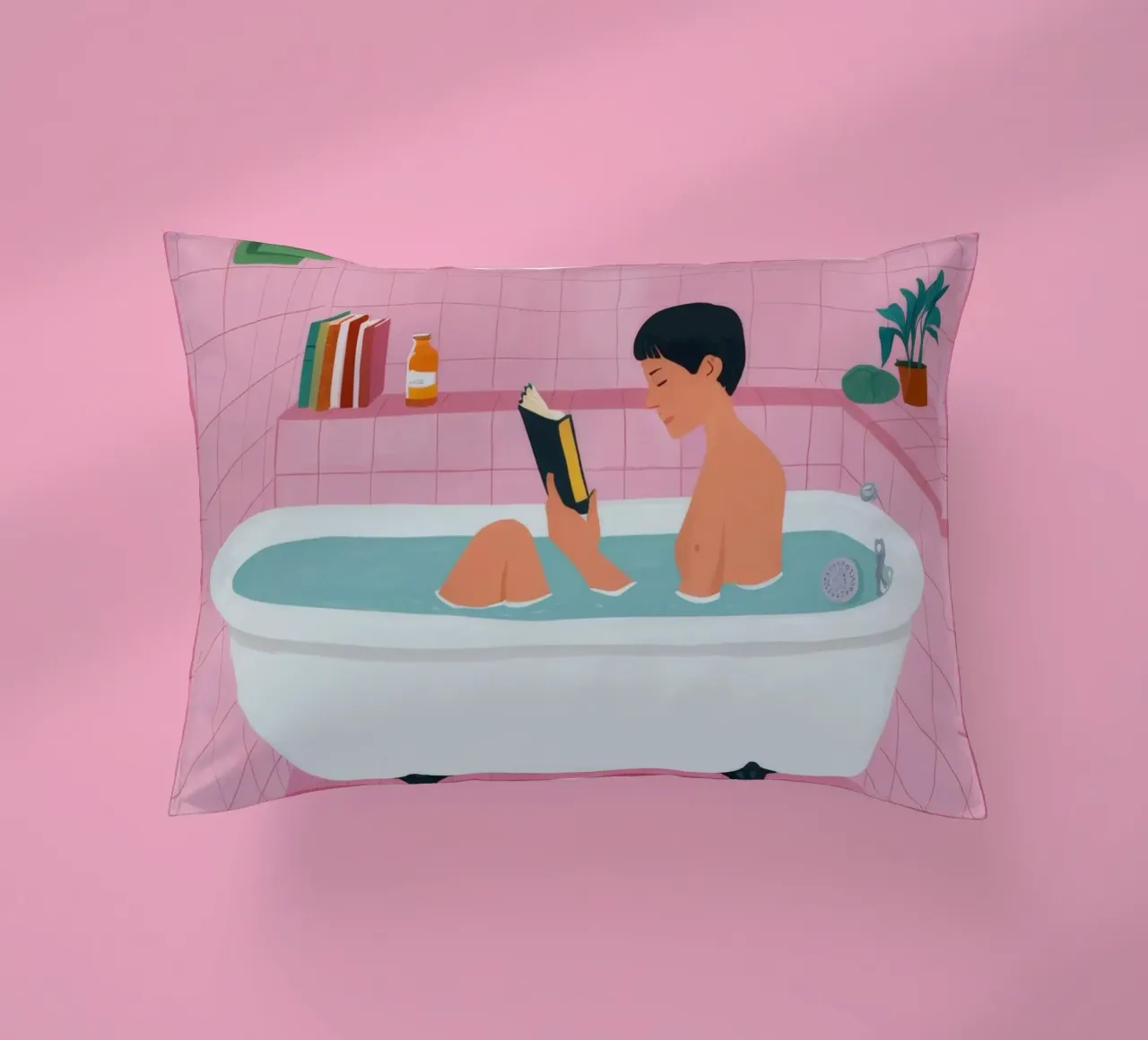 Lettura del bagnoschiuma cuscino da Pan Denim