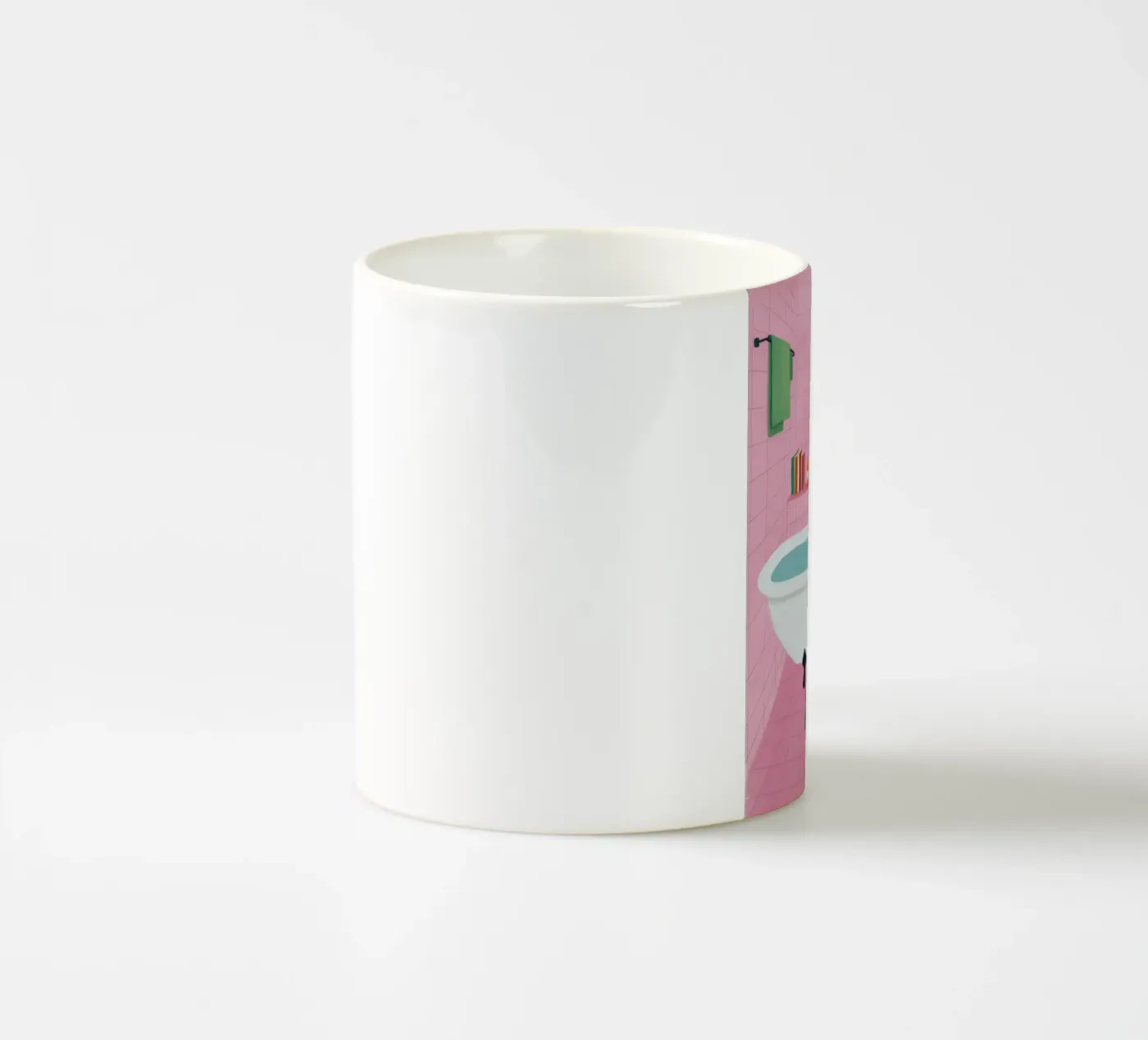 Bubble Bath Reading ceramic mug by Pan Denim