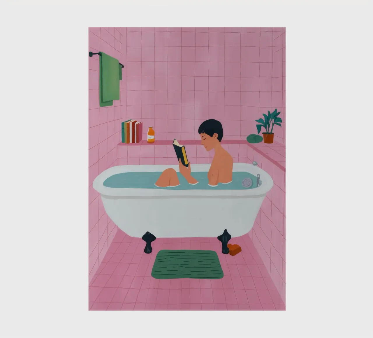 Bubble Bath Reading notebook by Pan Denim