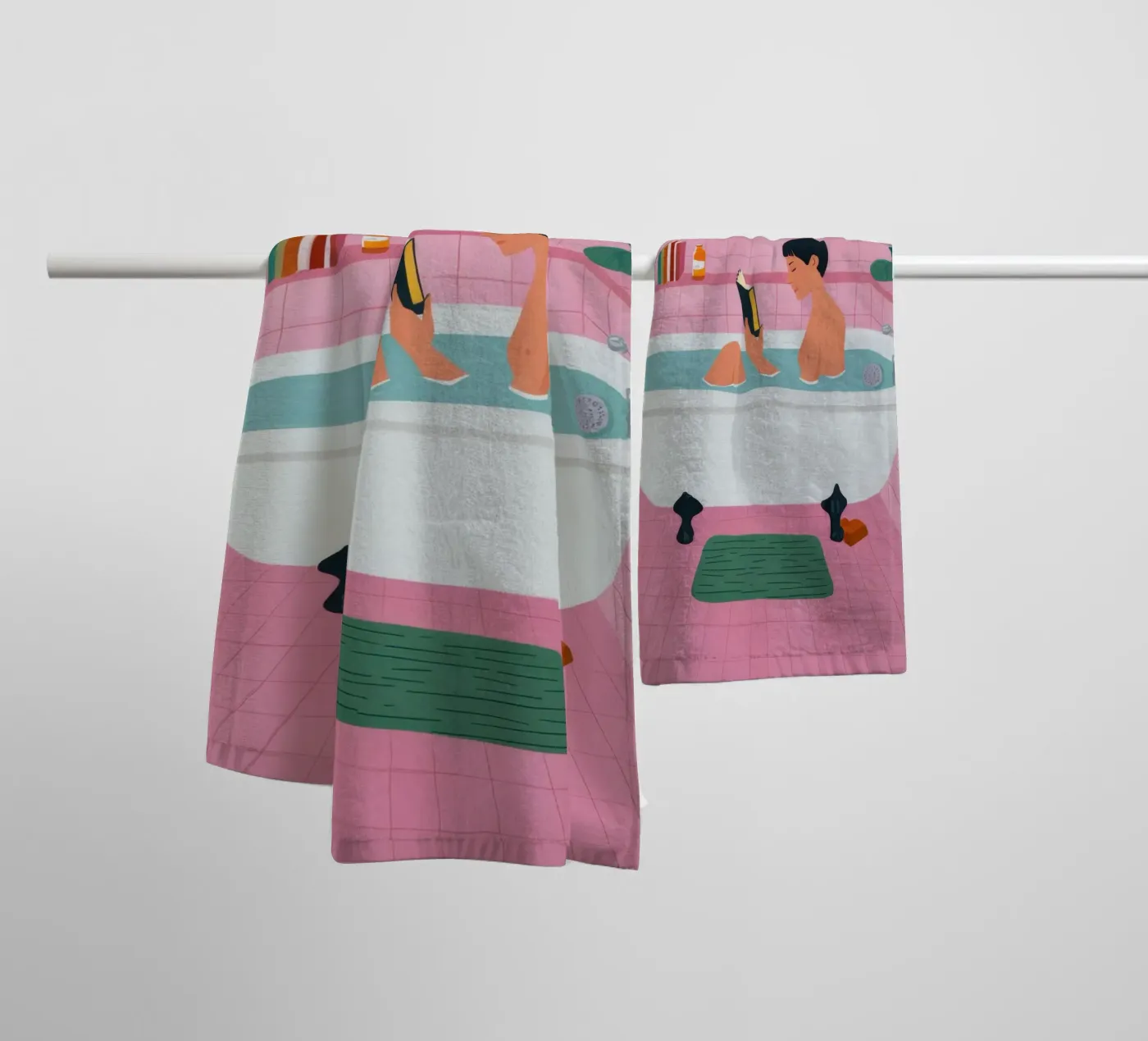 Bubble Bath Reading towel by Pan Denim