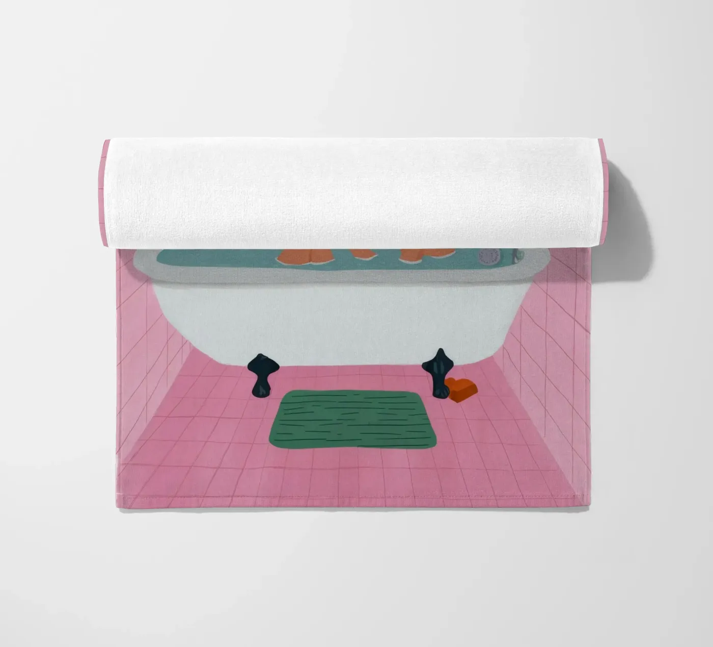 Bubble Bath Reading Strandtuch von Pan Denim