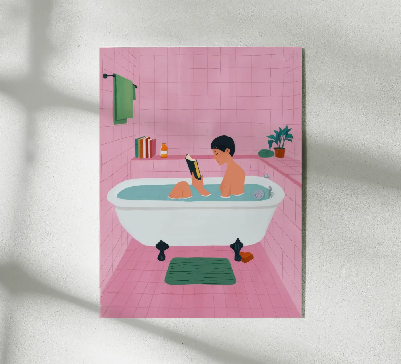 Bubble Bath Reading Acryl-Glas von Pan Denim