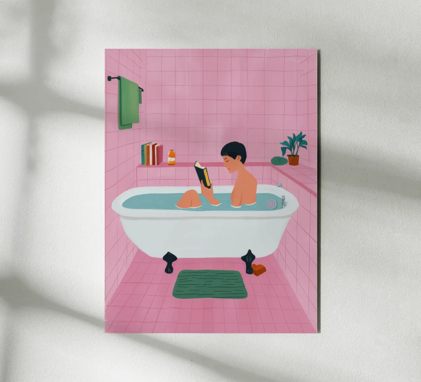 Bubble Bath Reading forex-plaat van Pan Denim