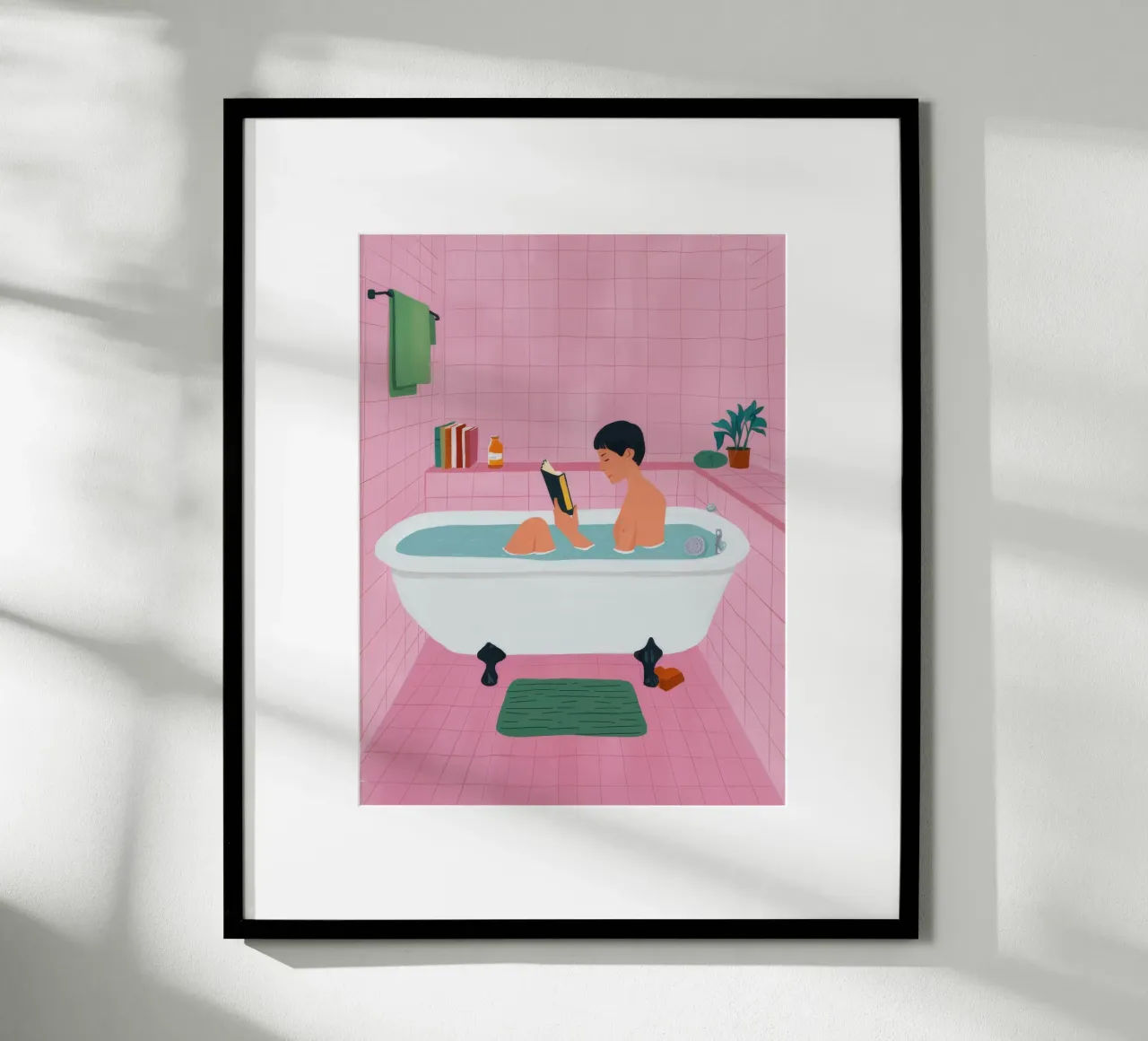 Bubble Bath Reading poster by Pan Denim