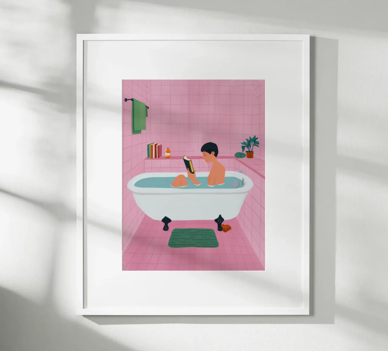 Bubble Bath Reading poster by Pan Denim