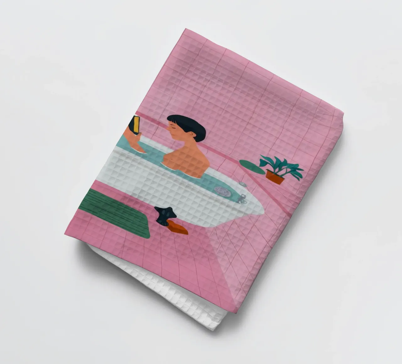 Bain moussant Lecture torchon de Pan Denim