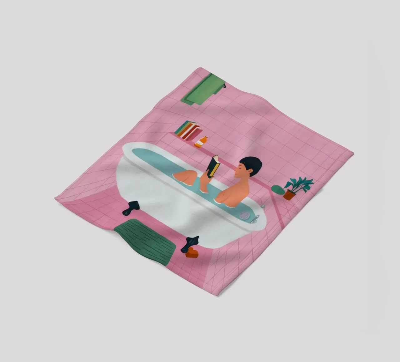 Blasenbad Lesen Fleecedecke von Pan Denim