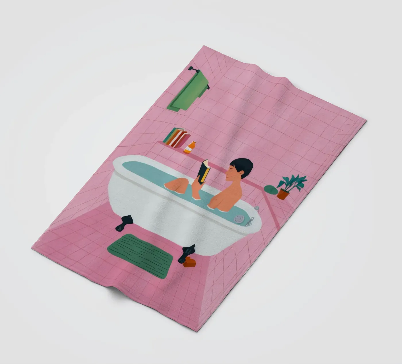 Lettura del bagnoschiuma coperta in pile da Pan Denim