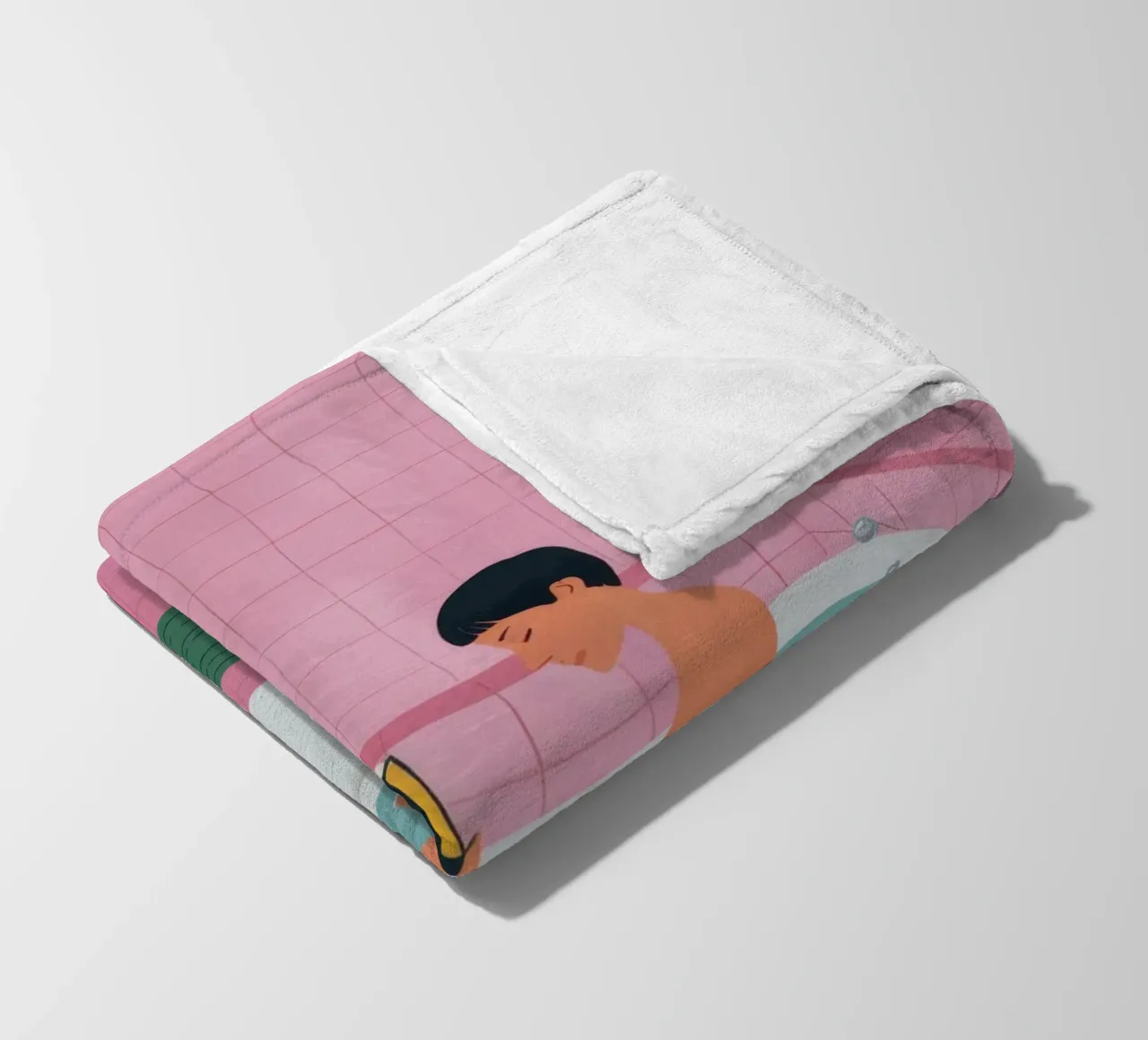 Blasenbad Lesen Fleecedecke von Pan Denim