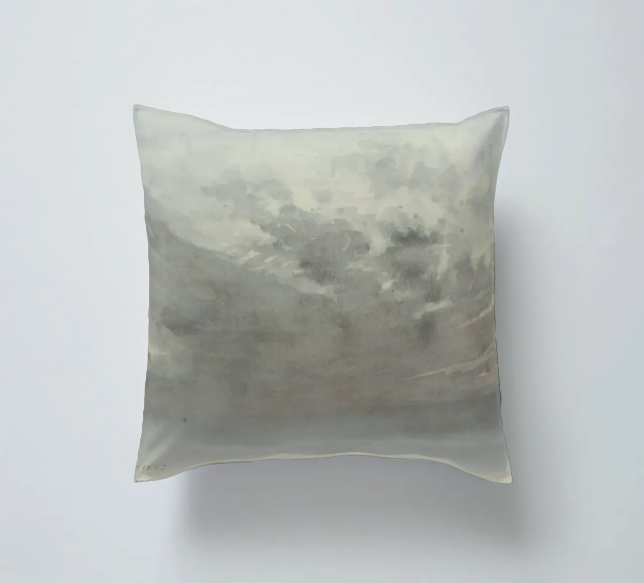 Dynamic Cloudscape: Moody Sky Study, Atmospheric Art decorative cushion by ClubArt
