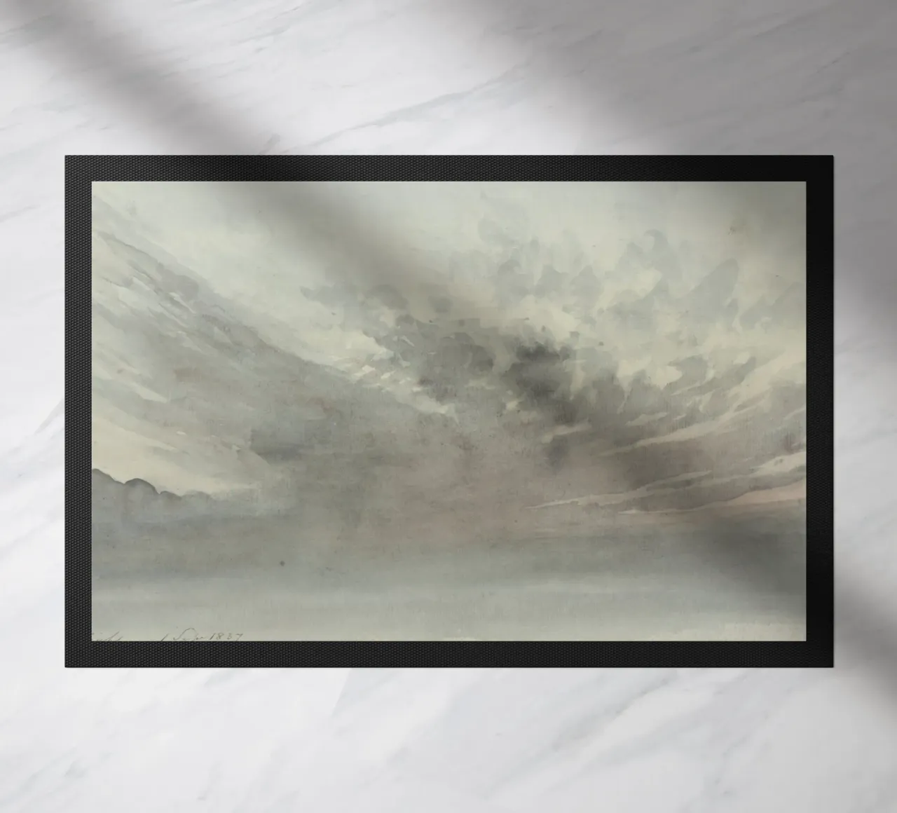 Dynamic Cloudscape: Moody Sky Study, Atmospheric Art doormat by ClubArt