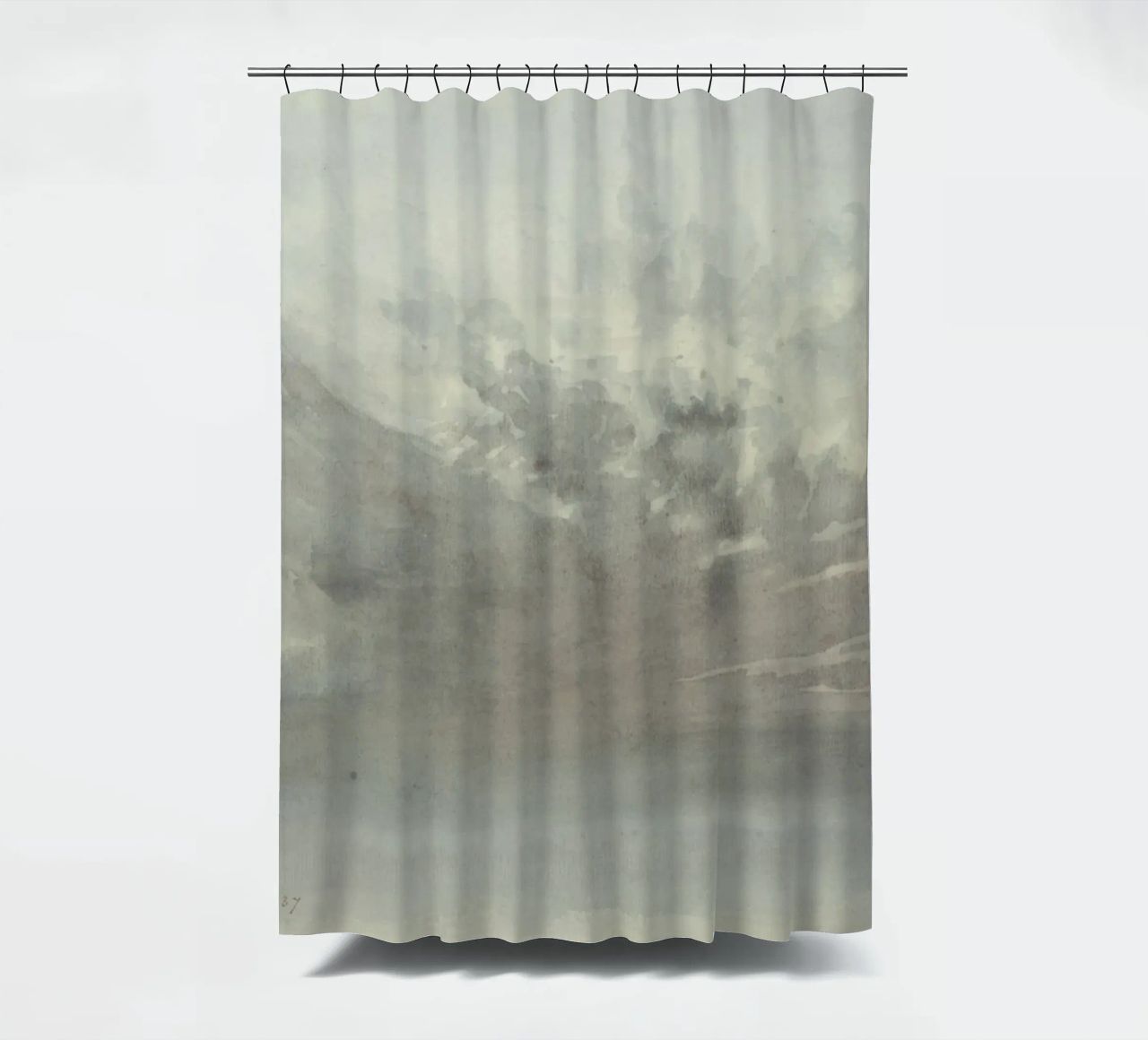 Dynamic Cloudscape: Moody Sky Study, Atmospheric Art shower curtain by ClubArt