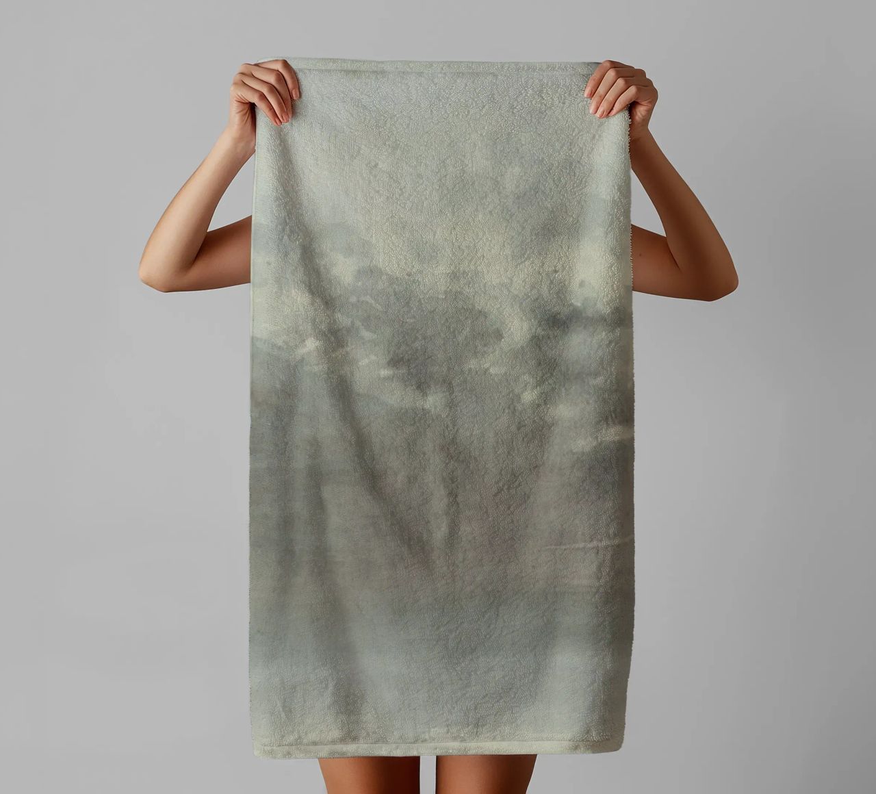 Dynamic Cloudscape: Moody Sky Study, Atmospheric Art towel by ClubArt