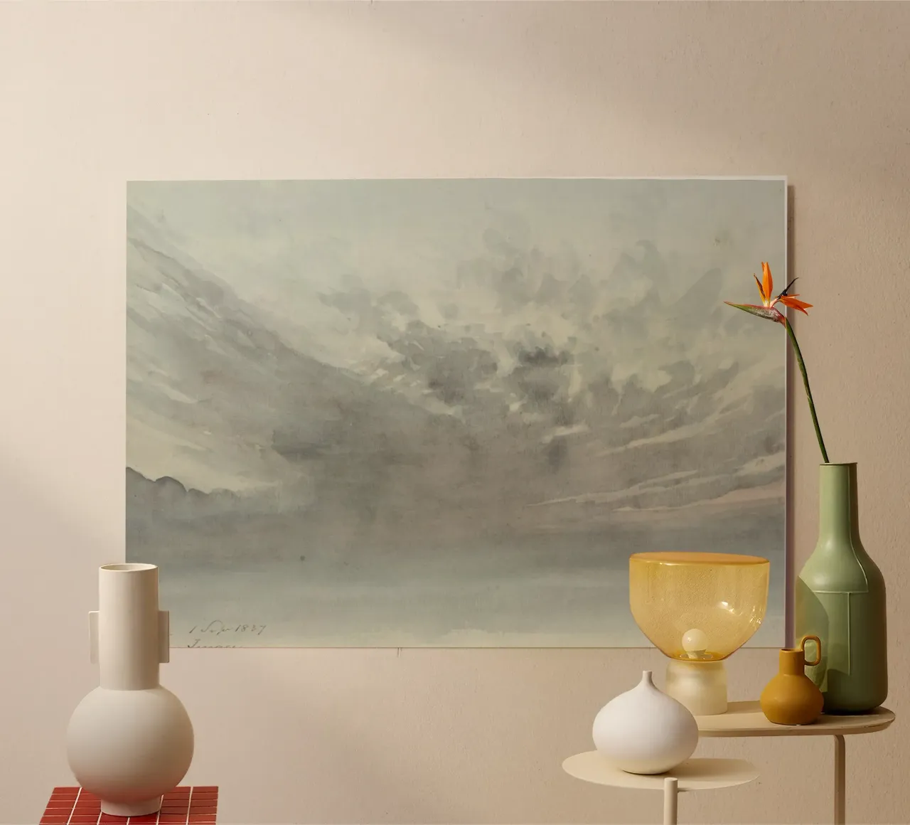 Dynamic Cloudscape: Moody Sky Study, Atmospheric Art alu-dibond by ClubArt
