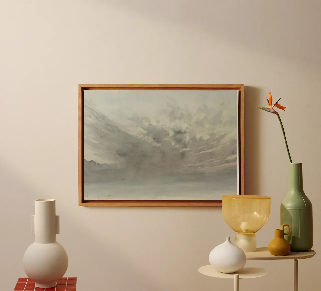 Dynamic Cloudscape: Moody Sky Study, Atmospheric Art canvas by ClubArt