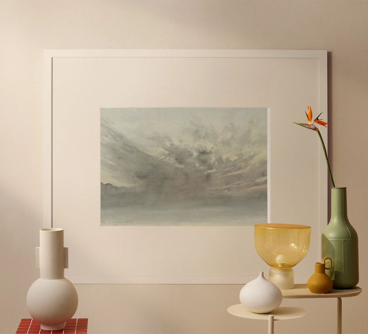 Dynamic Cloudscape: Moody Sky Study, Atmospheric Art poster by ClubArt