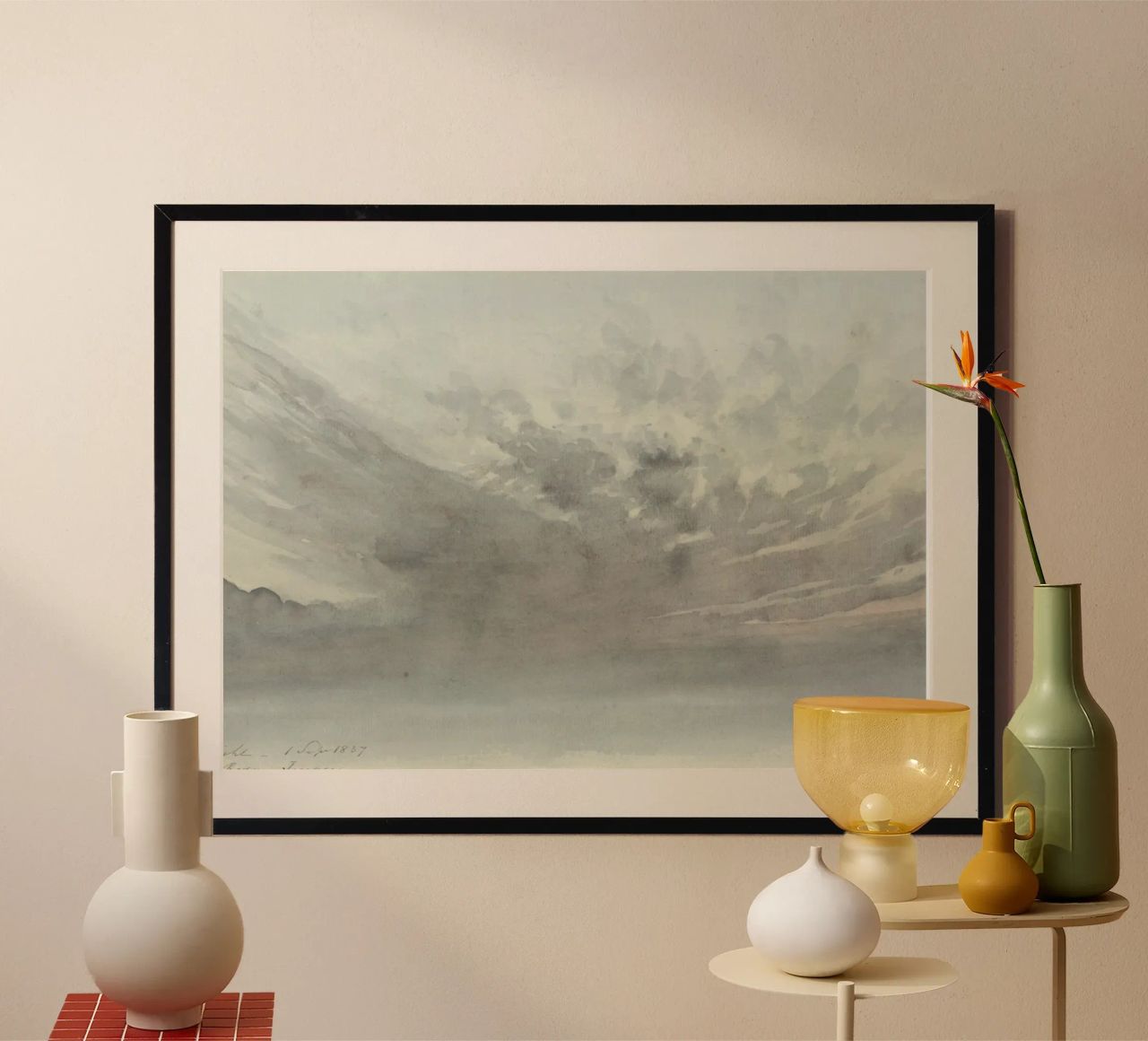 Dynamic Cloudscape: Moody Sky Study, Atmospheric Art poster by ClubArt