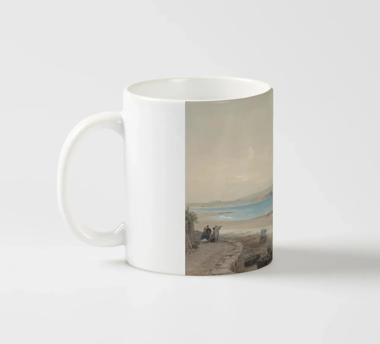 Victorian Beach: Coastal Life, English Seascape Art ceramic mug by ClubArt