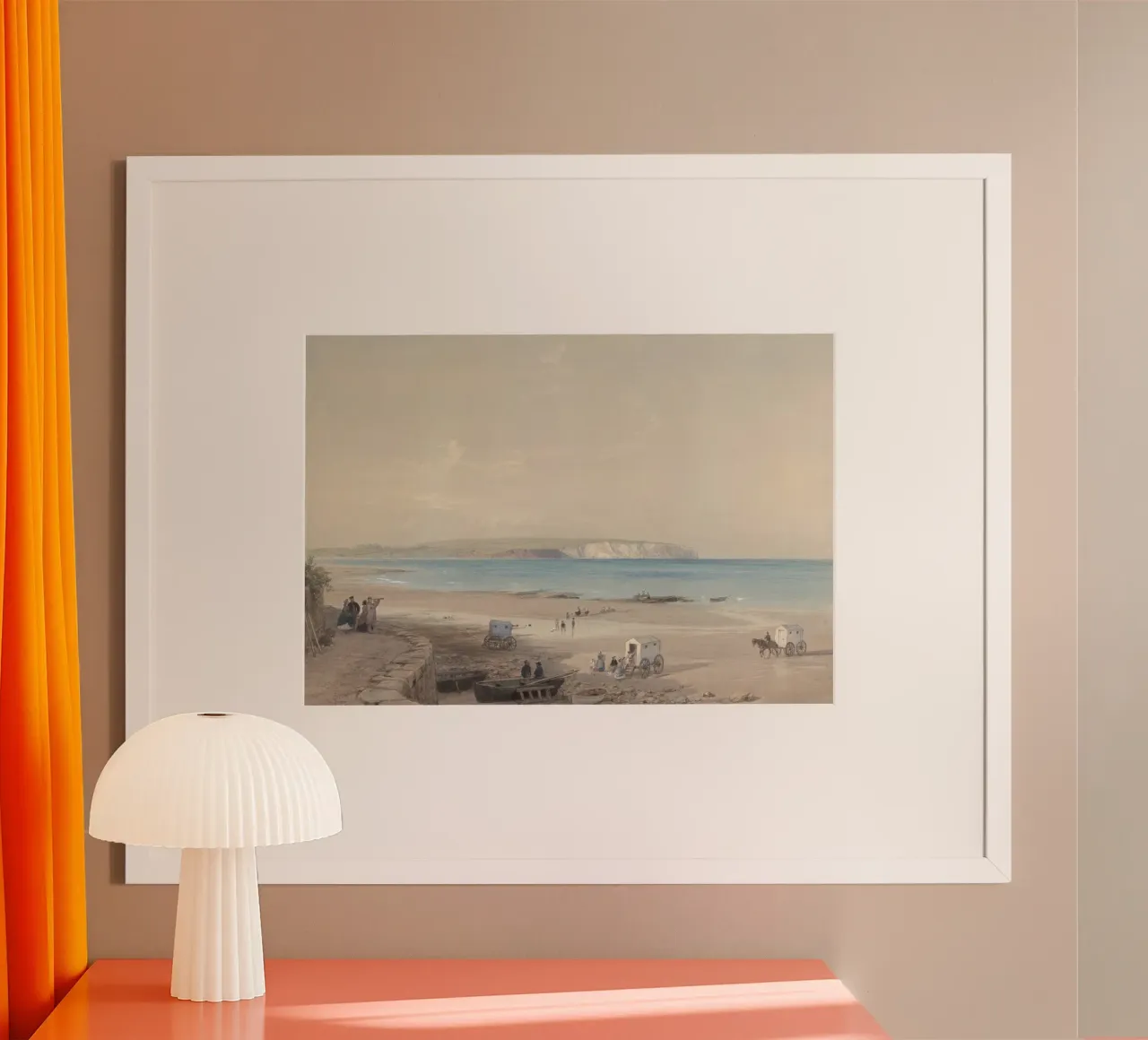 Viktorianischer Strand: Leben an der Küste, englische Seekunst Poster von ClubArt