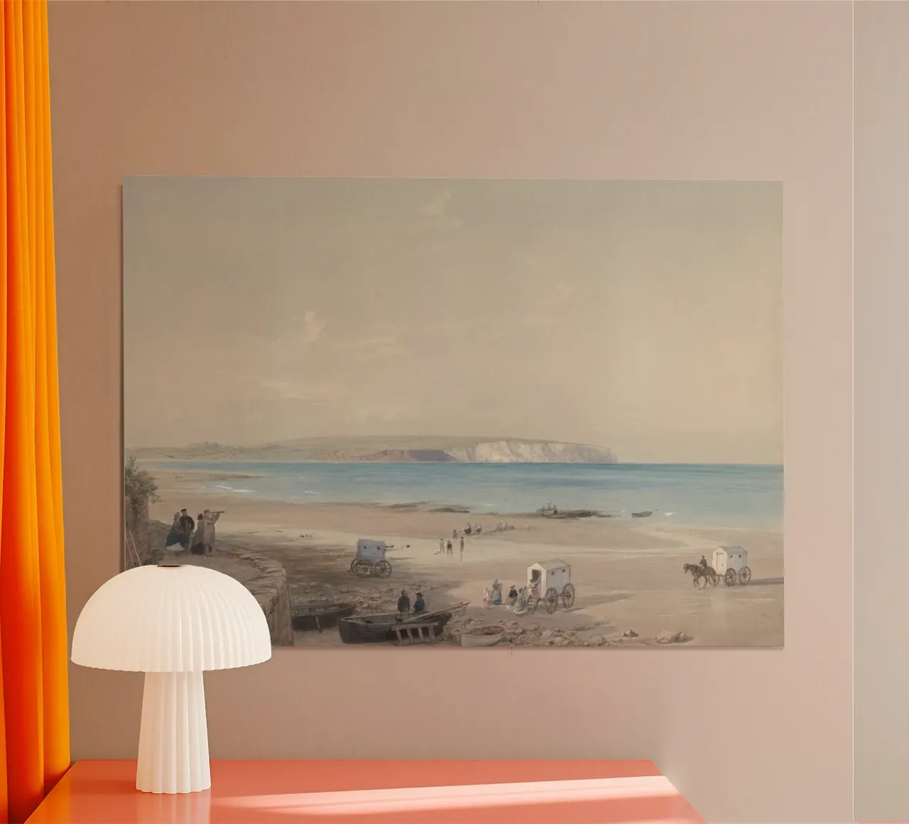 Viktorianischer Strand: Leben an der Küste, englische Seekunst Poster von ClubArt