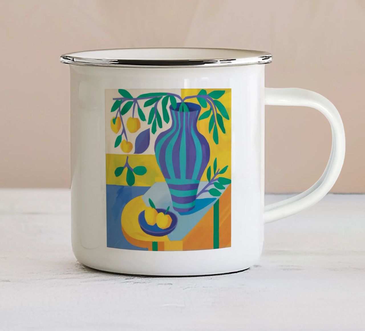 Vaso di ametista Citrus tazza in smalto da Dawn Light