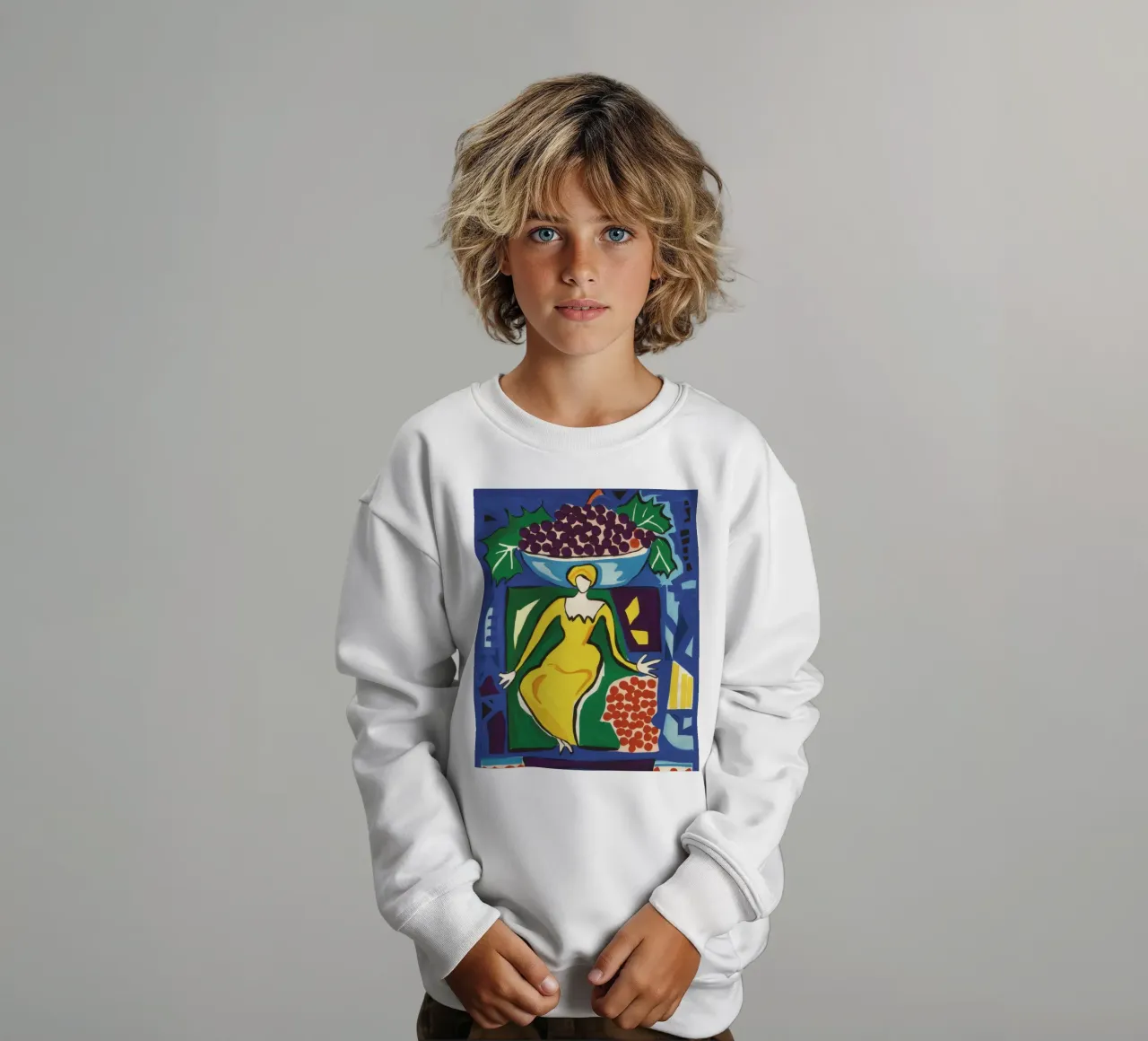 Abito giallo Dea felpa bambino da Pan Denim