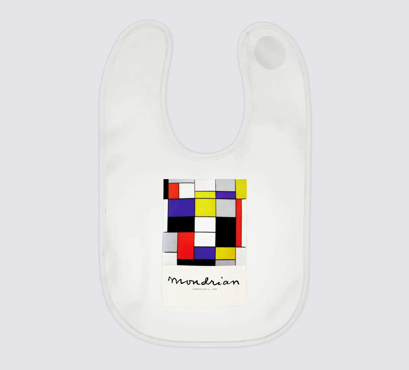 Mondrian – Signed Composition 2 Babylätzchen von Vintage by JUNIQE