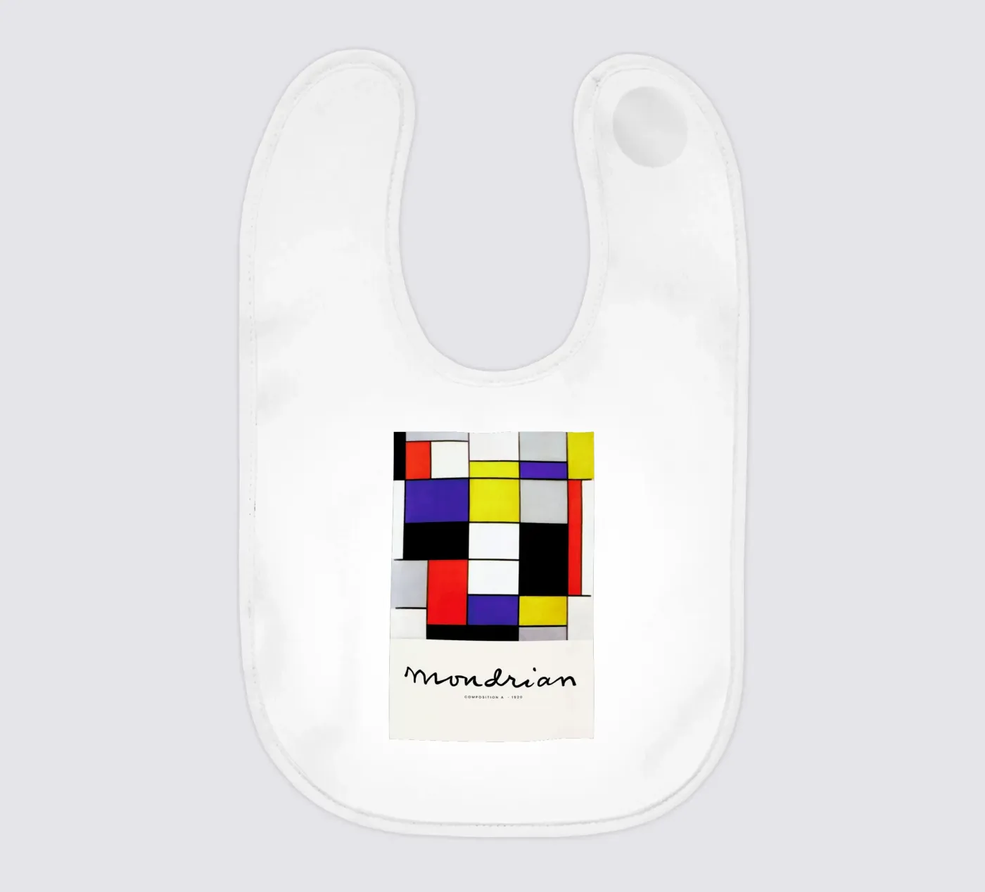 Mondrian – Signed Composition 2 Babylätzchen von Vintage by JUNIQE