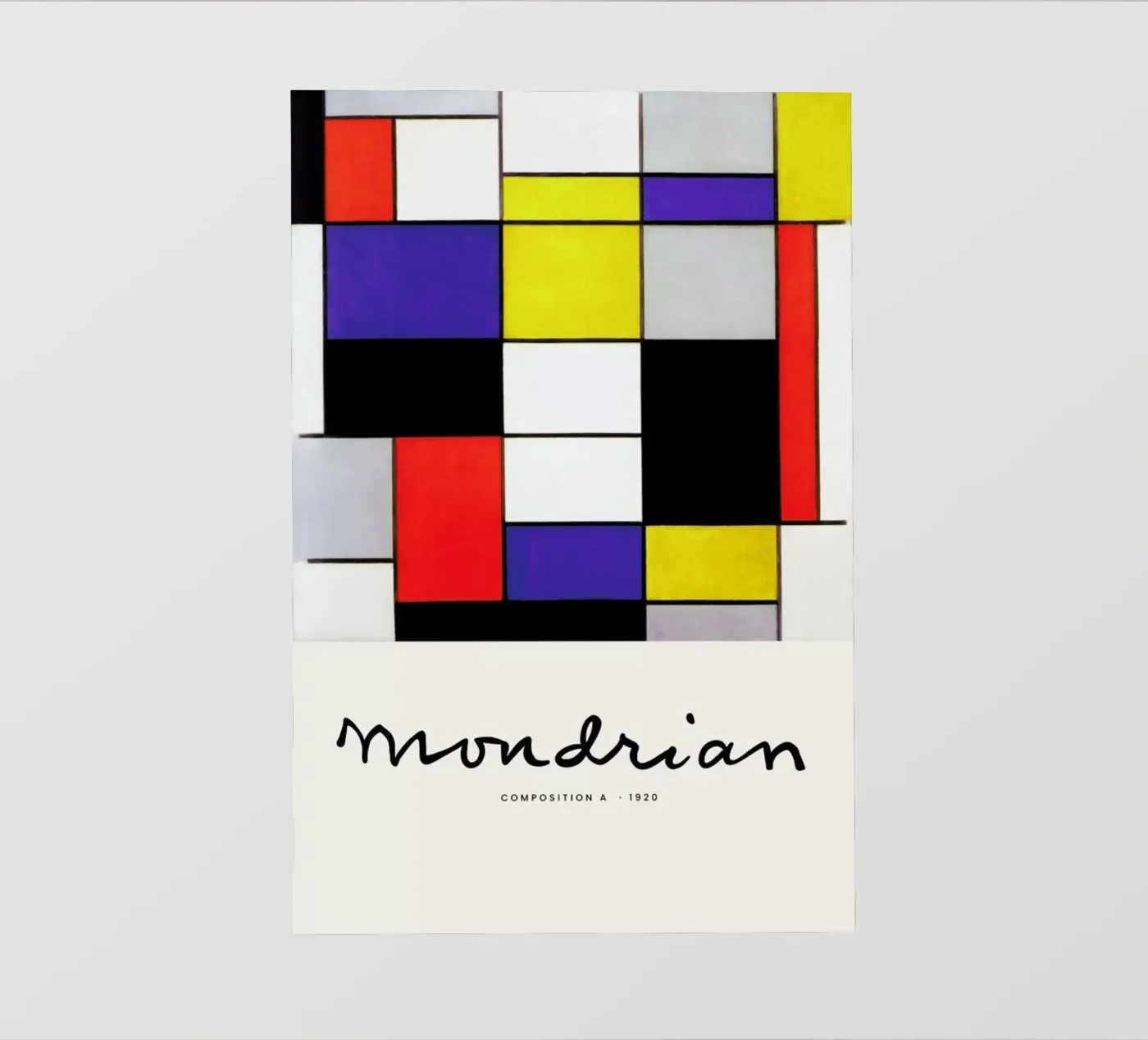 Mondrian – Signed Composition 2 pellicola backlit da Vintage by JUNIQE