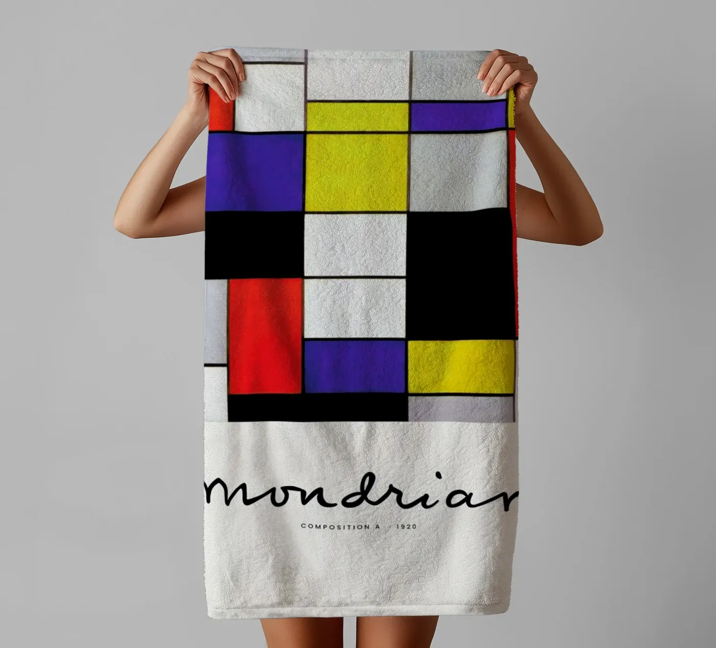 Mondrian – Signed Composition 2 towel by Vintage by JUNIQE