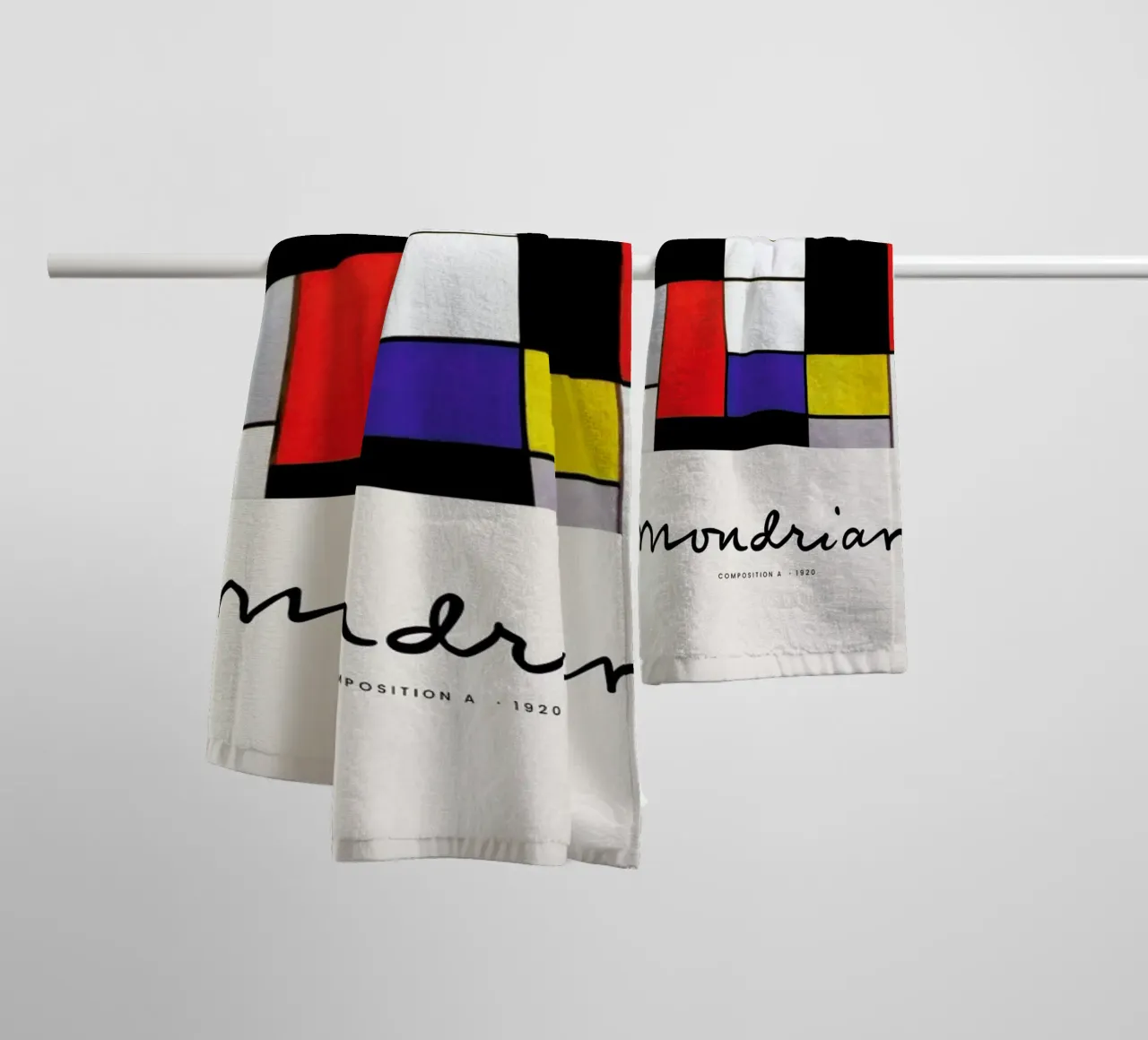 Mondrian – Signed Composition 2 asciugamano da bagno da Vintage by JUNIQE