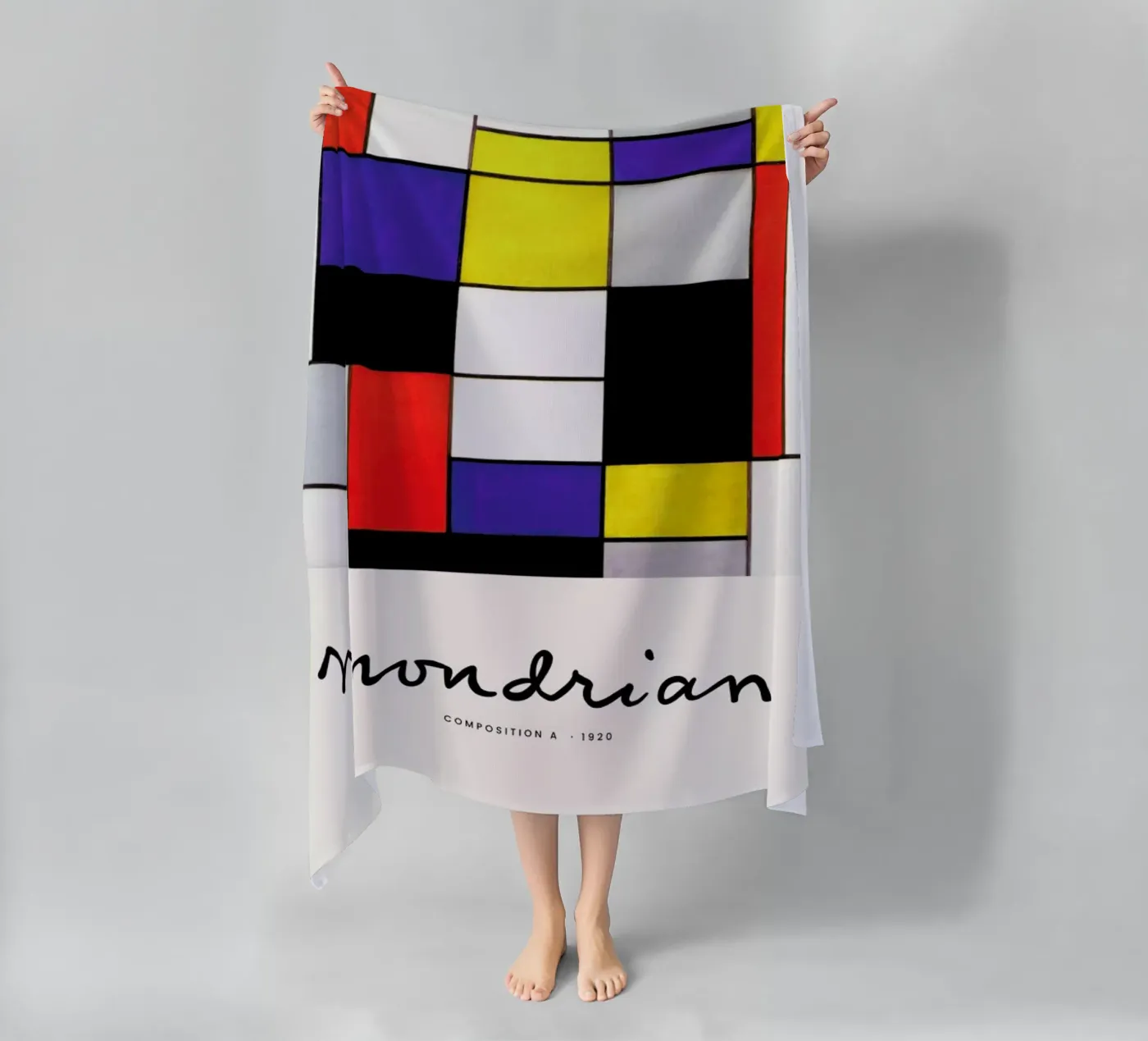 Mondrian – Signed Composition 2 Strandtuch von Vintage by JUNIQE