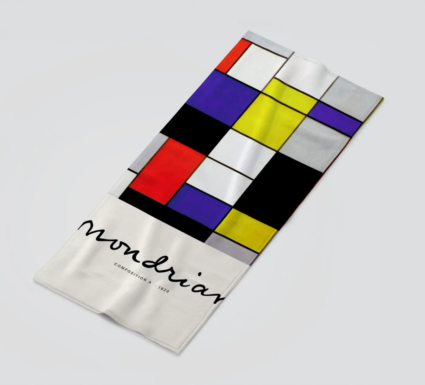 Mondrian – Signed Composition 2 beach towel by Vintage by JUNIQE