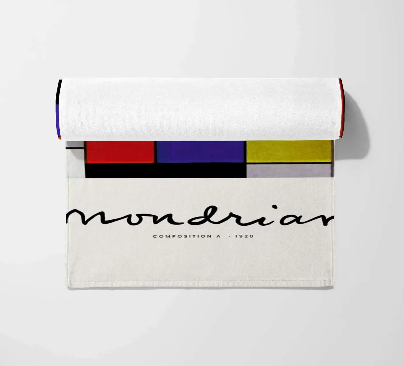 Mondrian – Signed Composition 2 beach towel by Vintage by JUNIQE