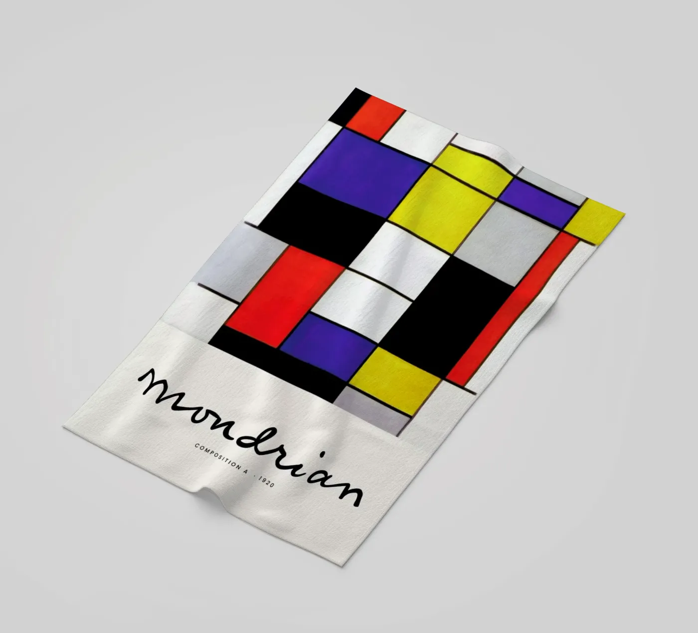 Mondrian – Signed Composition 2 Strandtuch von Vintage by JUNIQE