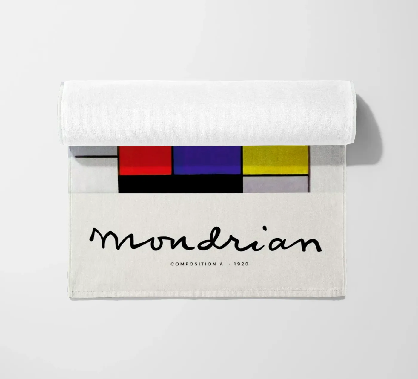 Mondrian – Signed Composition 2 beach towel by Vintage by JUNIQE