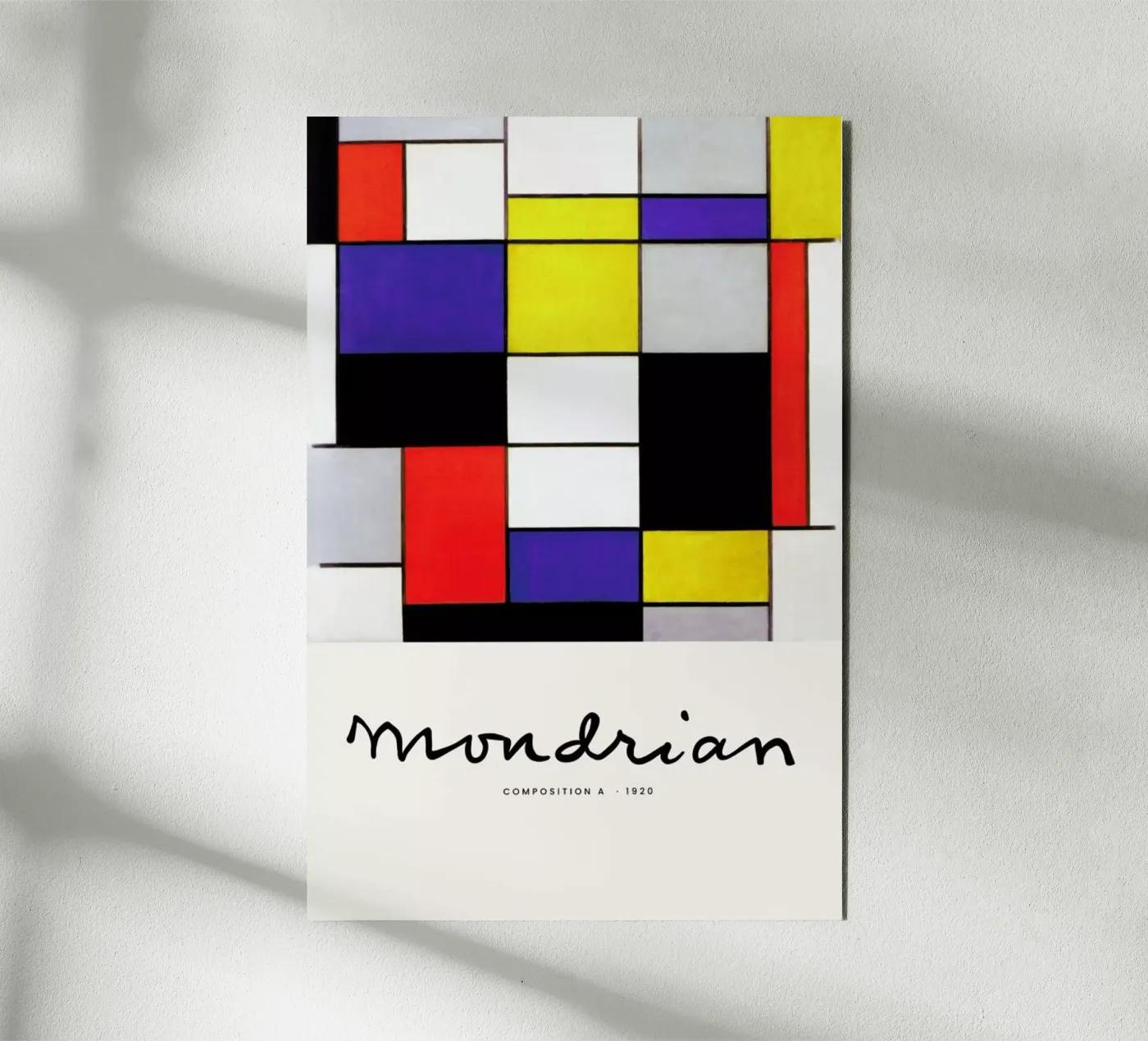 Mondrian – Signed Composition 2 pannello forex da Vintage by JUNIQE