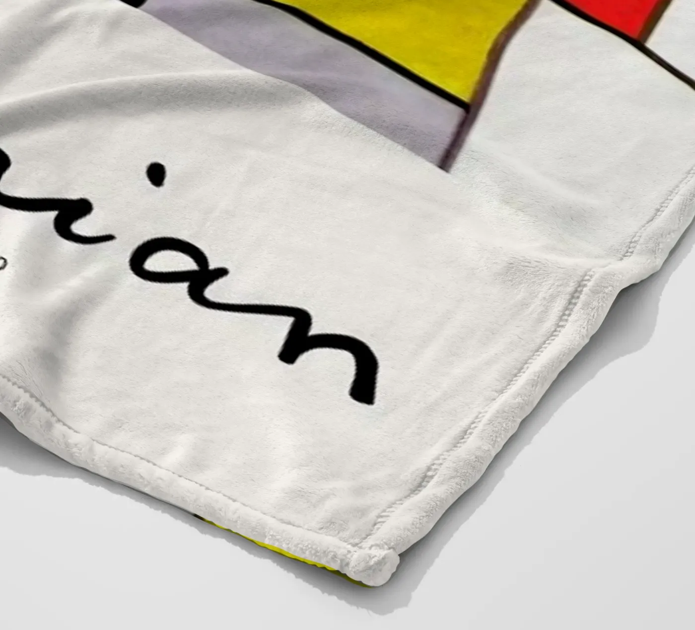 Mondrian – Signed Composition 2 fleecedeken van Vintage by JUNIQE