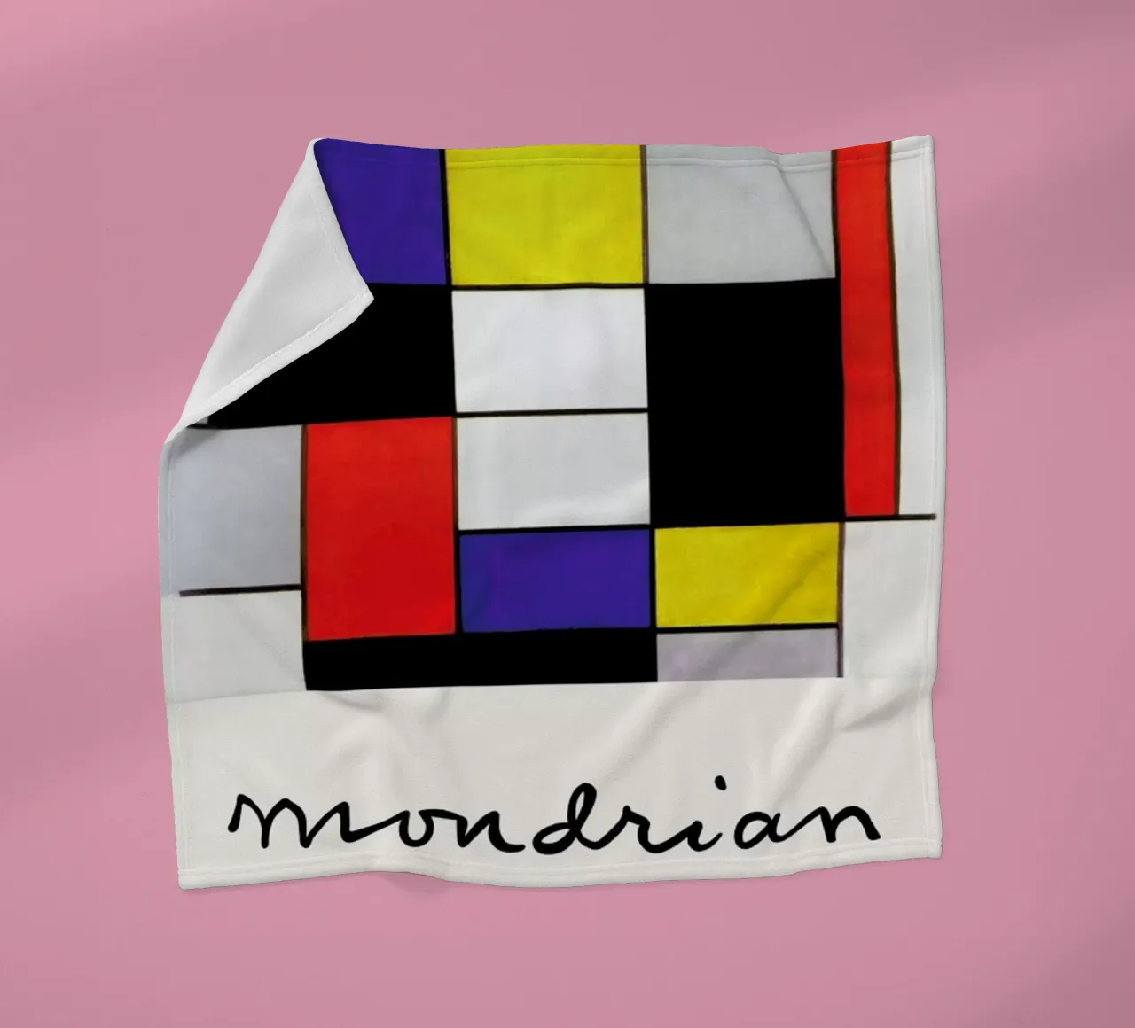 Mondrian – Signed Composition 2 coperta in pile da Vintage by JUNIQE