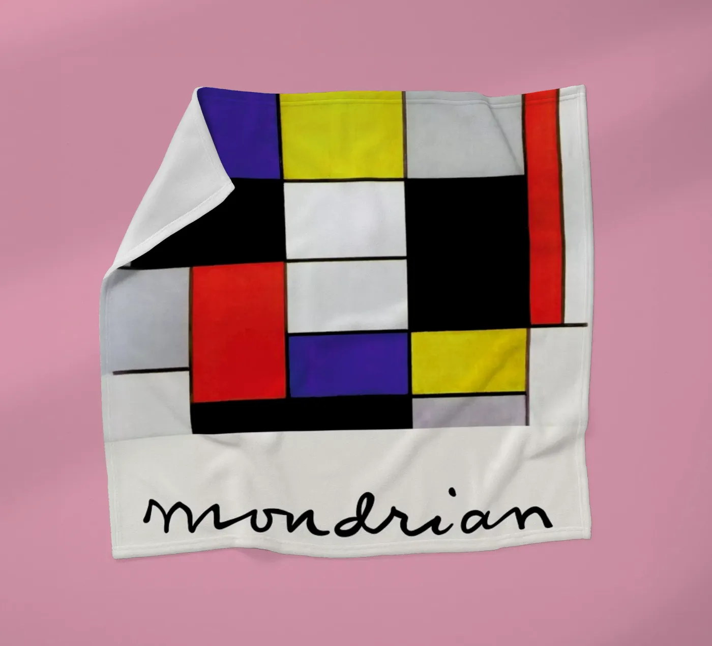 Mondrian – Signed Composition 2 fleecedeken van Vintage by JUNIQE