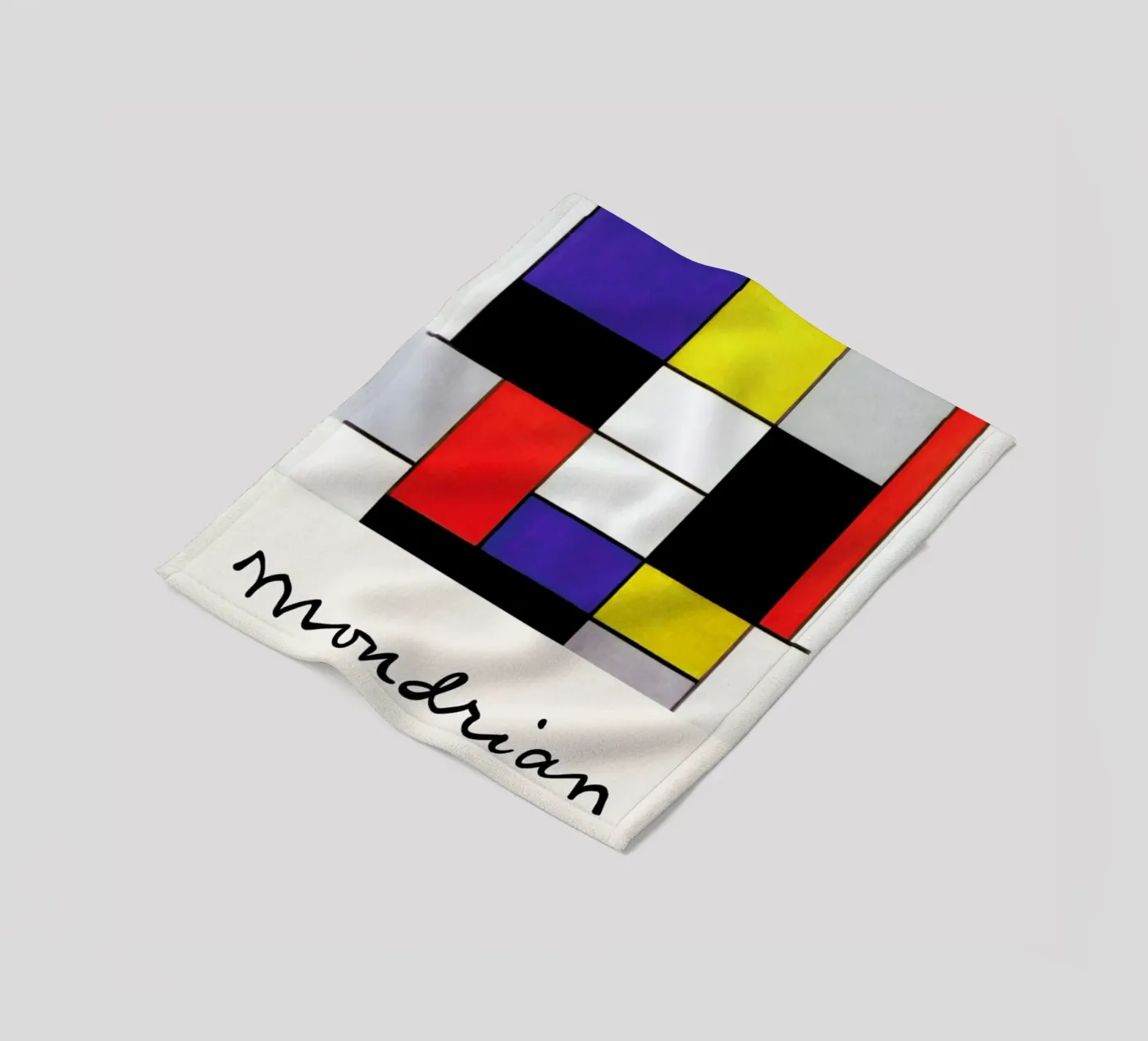 Mondrian – Signed Composition 2 fleecedeken van Vintage by JUNIQE