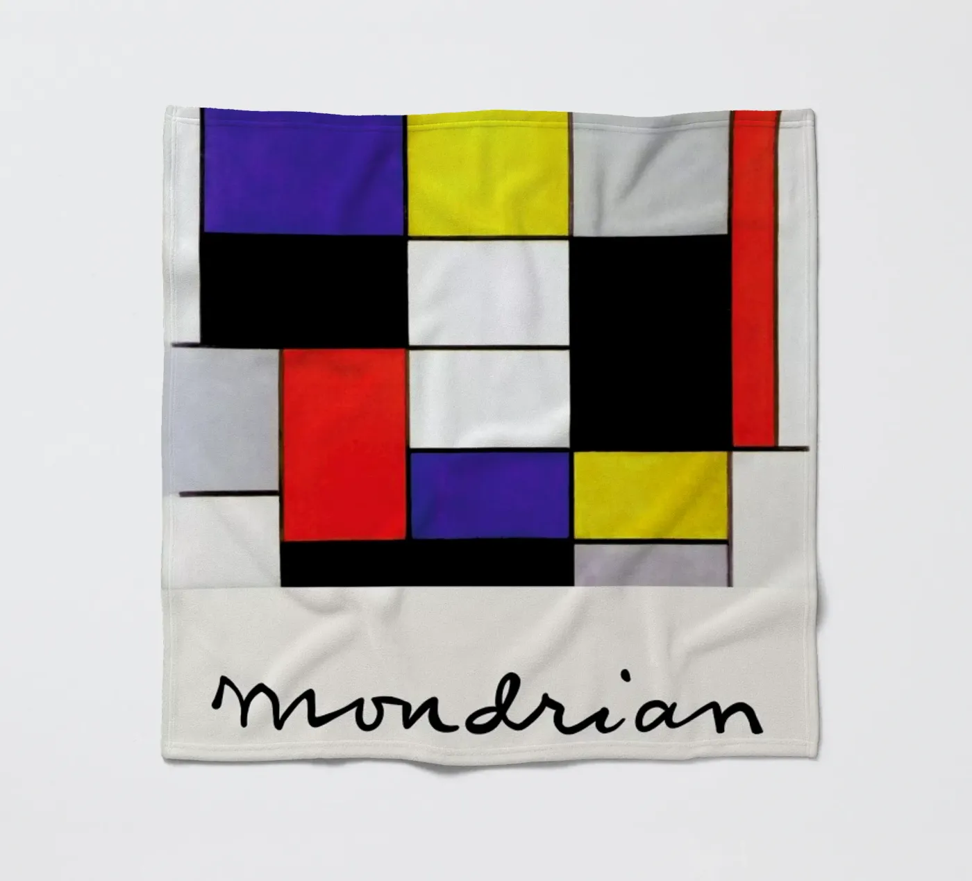 Mondrian – Signed Composition 2 fleecedeken van Vintage by JUNIQE
