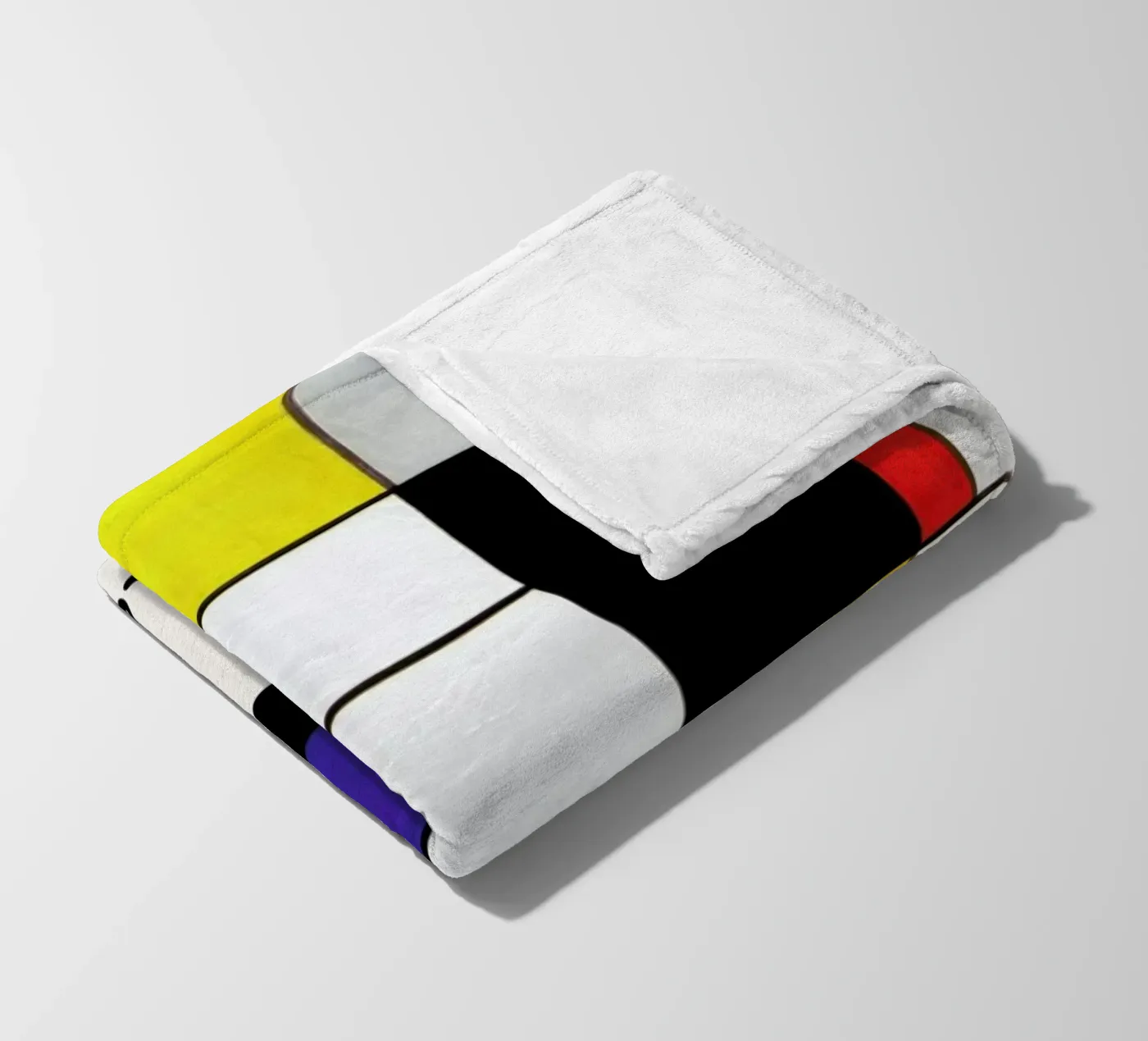 Mondrian – Signed Composition 2 fleecedeken van Vintage by JUNIQE