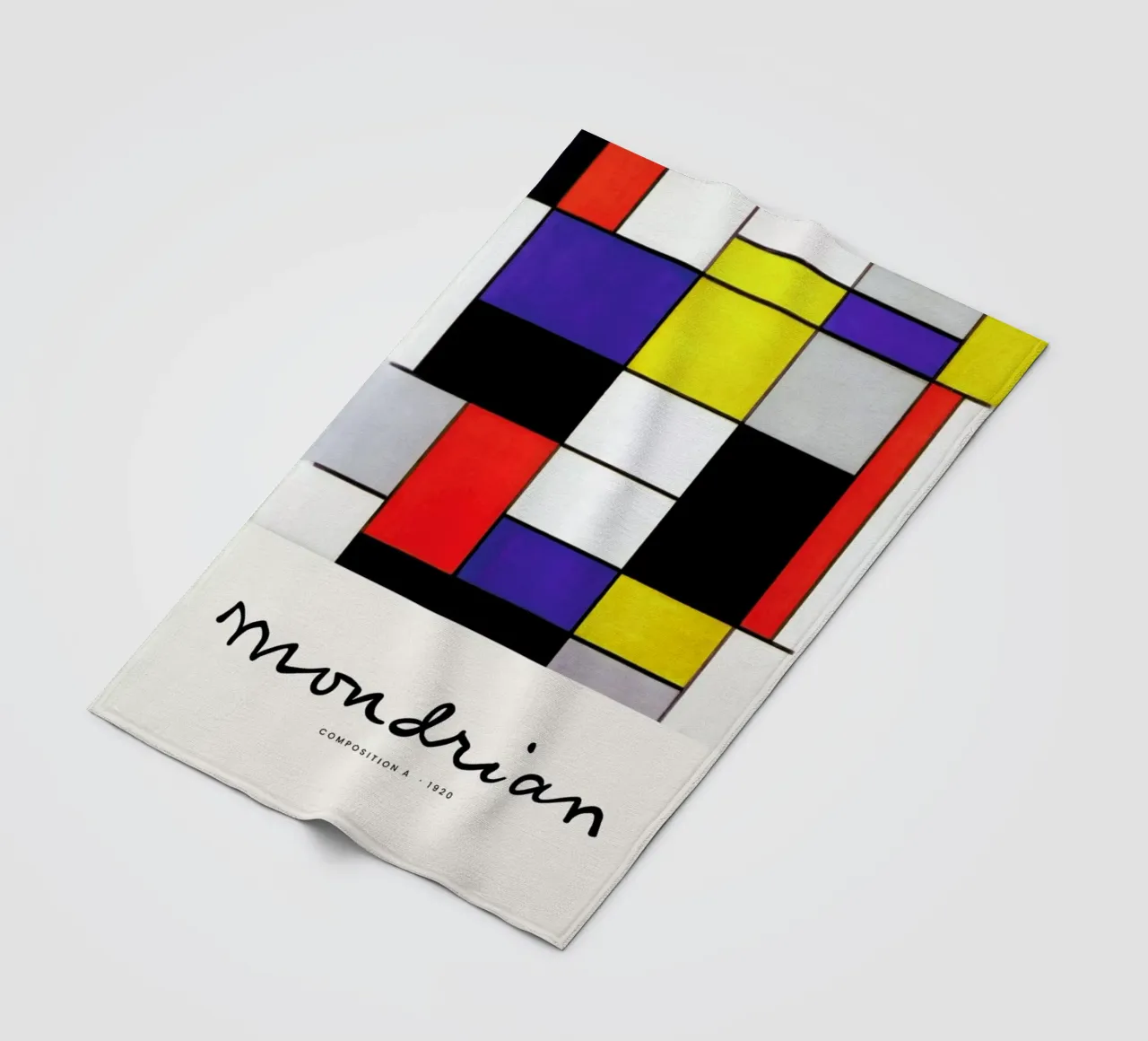 Mondrian – Signed Composition 2 coperta in pile da Vintage by JUNIQE