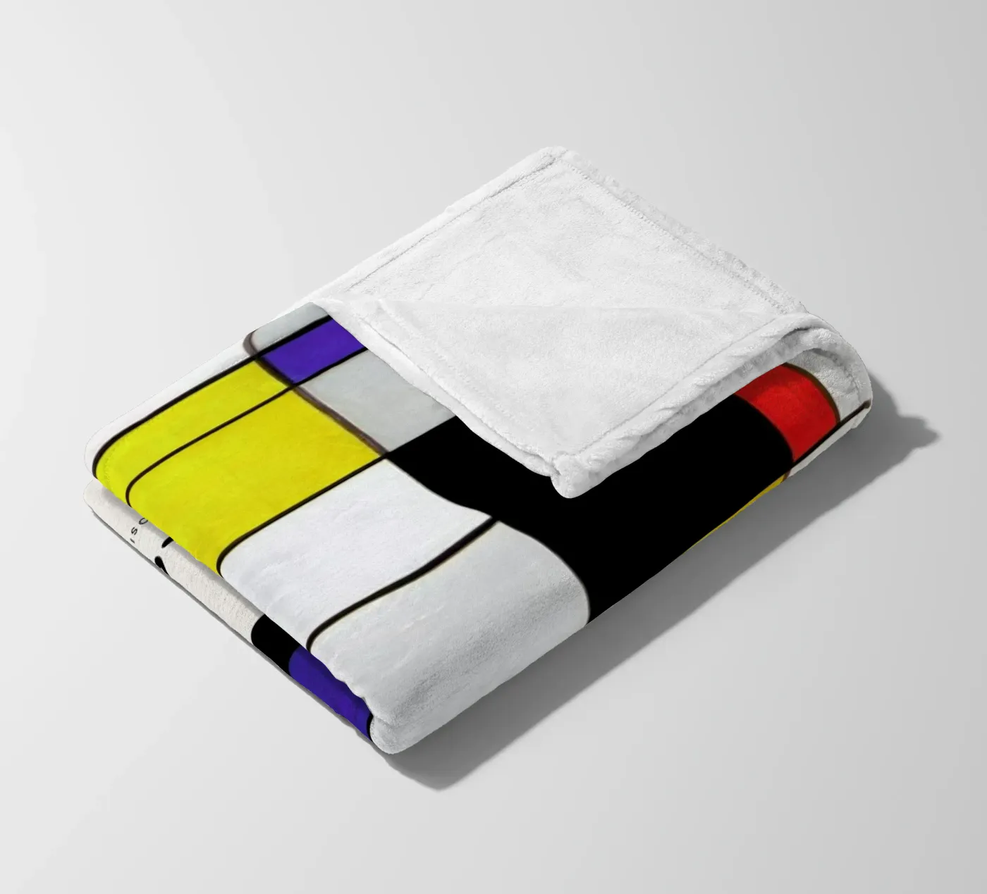 Mondrian – Signed Composition 2 fleecedeken van Vintage by JUNIQE