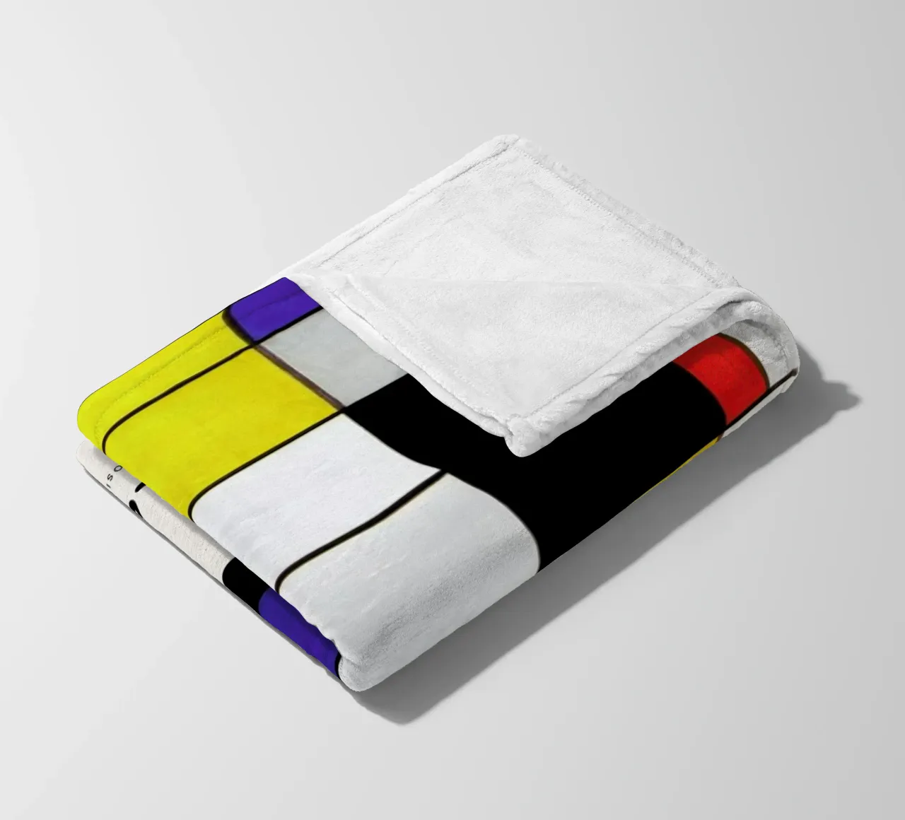 Mondrian – Signed Composition 2 coperta in pile da Vintage by JUNIQE
