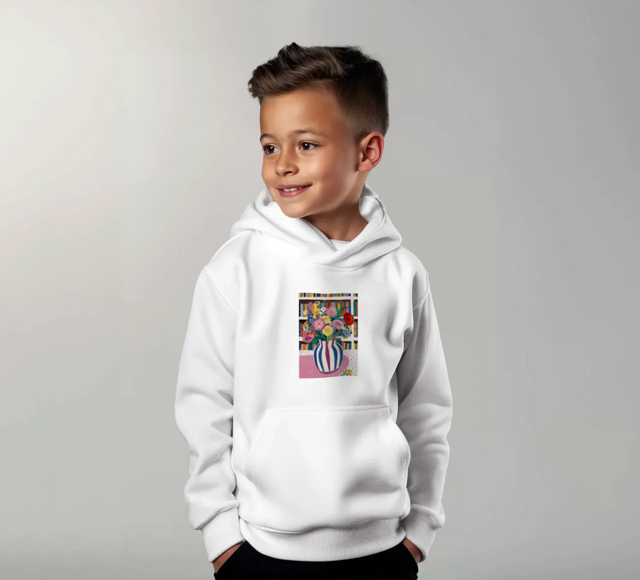 Scaffale Bloom Burst felpa bambino con cappuccio da Pan Denim