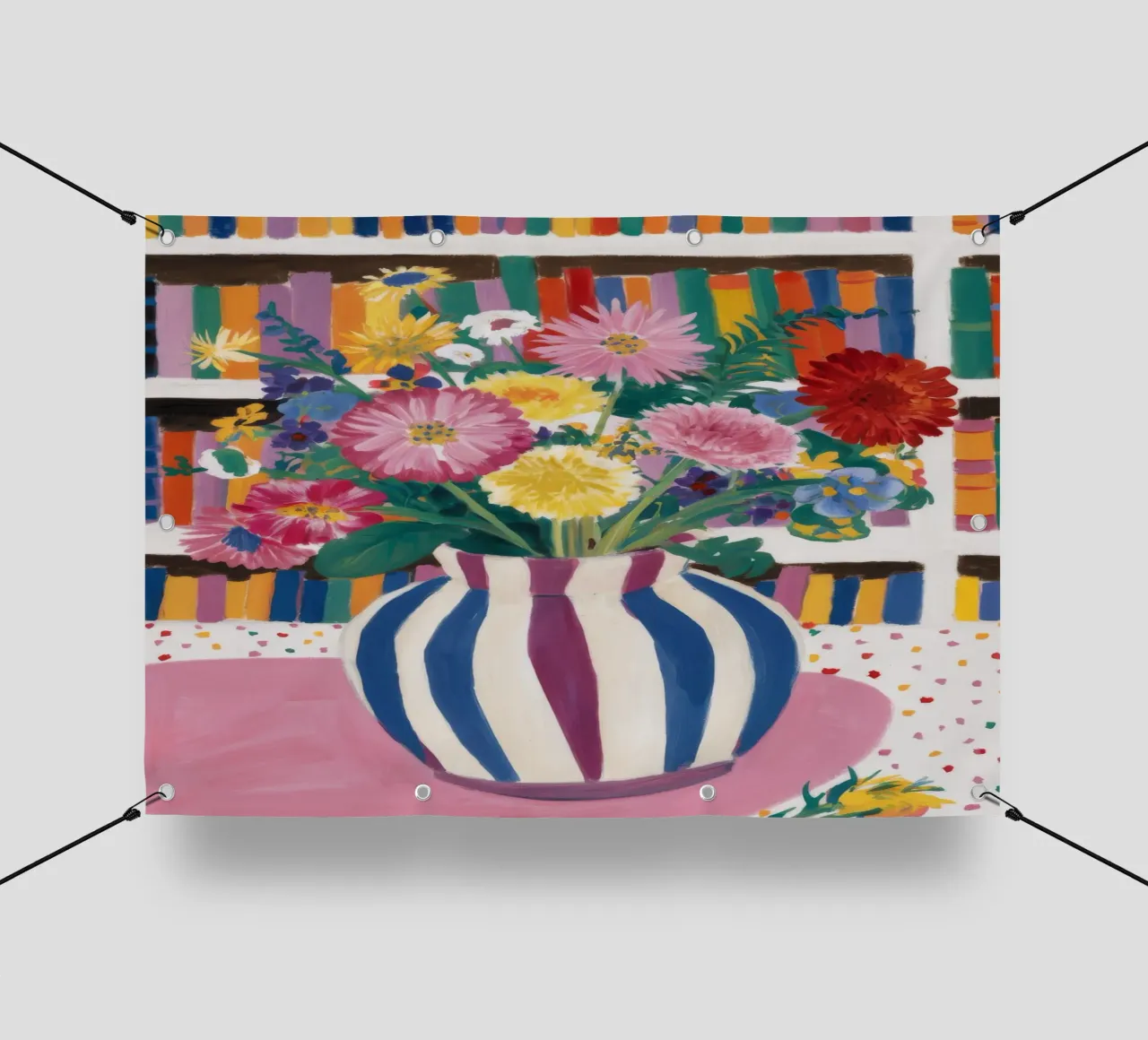 Scaffale Bloom Burst telo in pvc da Pan Denim