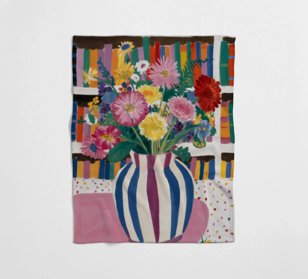 Scaffale Bloom Burst coperta in pile da Pan Denim
