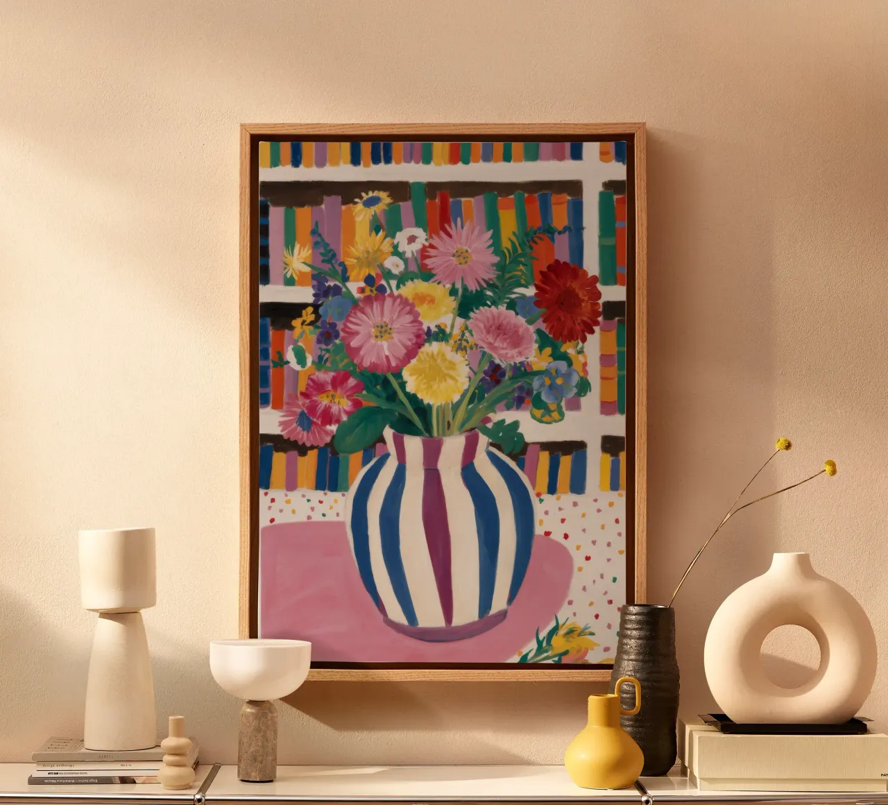 Scaffale Bloom Burst tela con Cornice a cassetta da Pan Denim